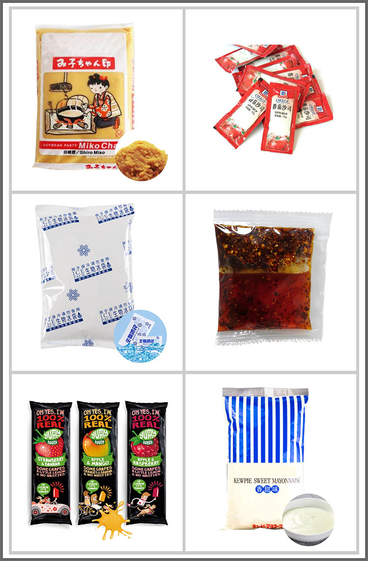 4 sides seal packet coconut oil filling and sealing machine