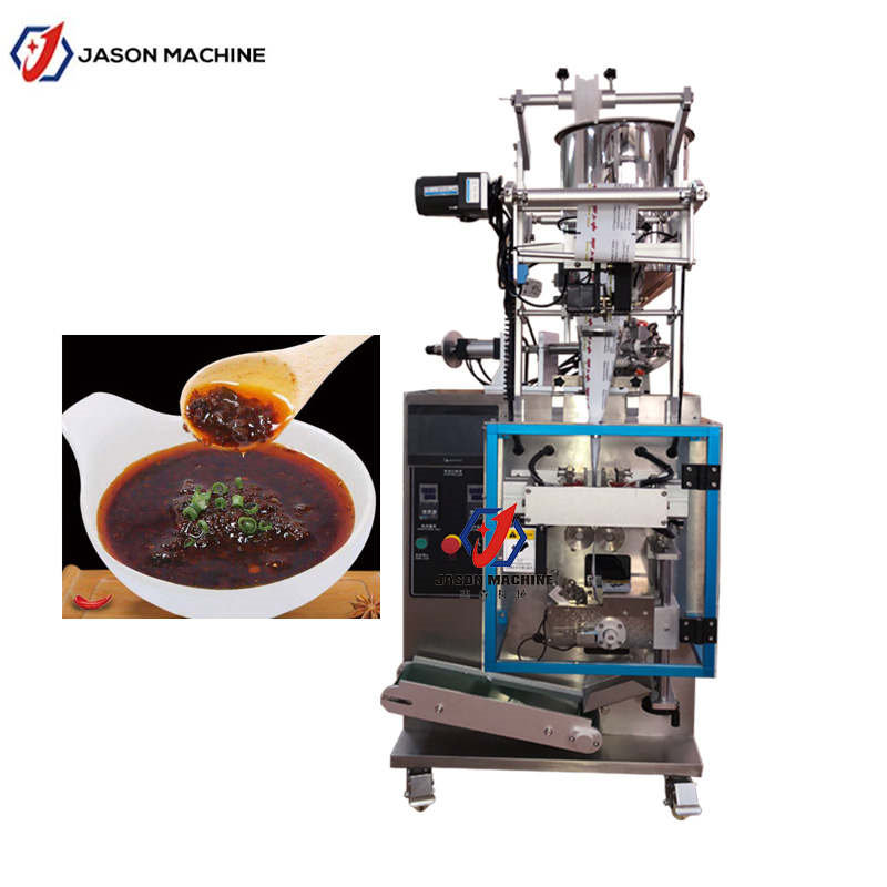 Three sides sealing chilli jam chili oil sachet packing machine