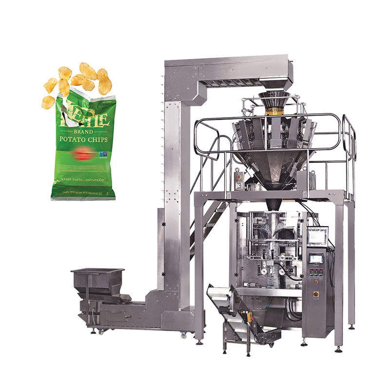 Automatic banana chips / potato chips packing machine with nitrogen