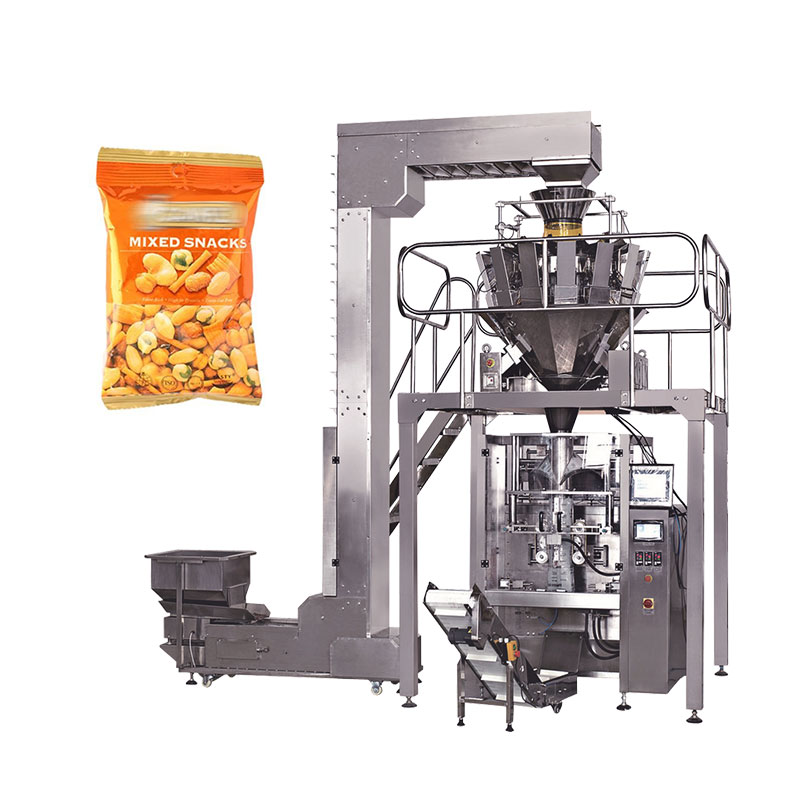 Automatically PLC control weighing pillow bag roasted peanut packing machine price