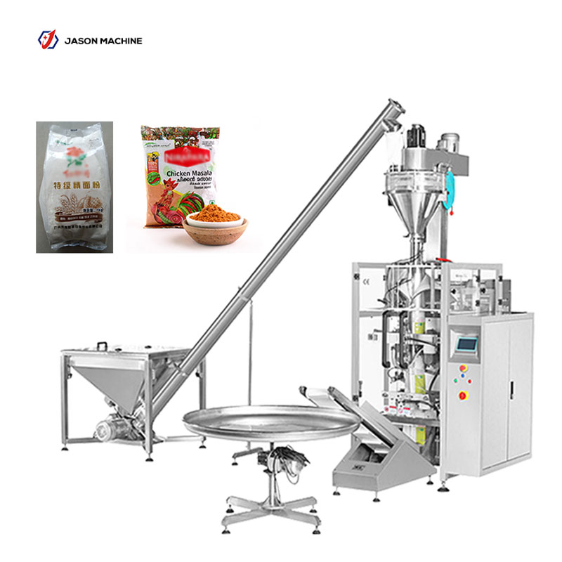 Automatic wheat flour masala powder packing machine with auger filler