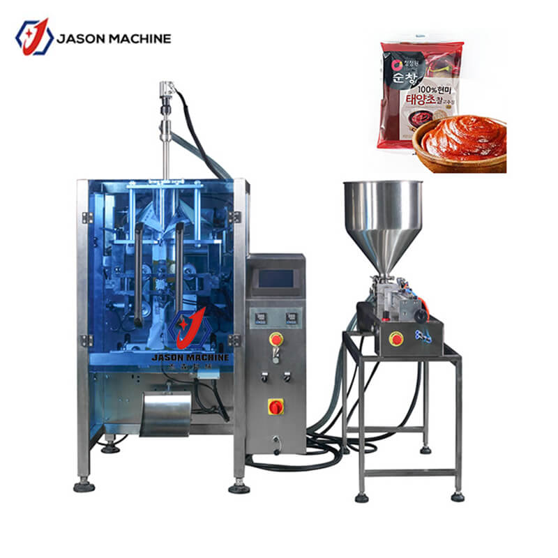 Automatic chutney pouch bag filling packing machine