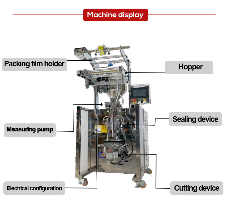 Round corner shaped liquid packing machine for honey