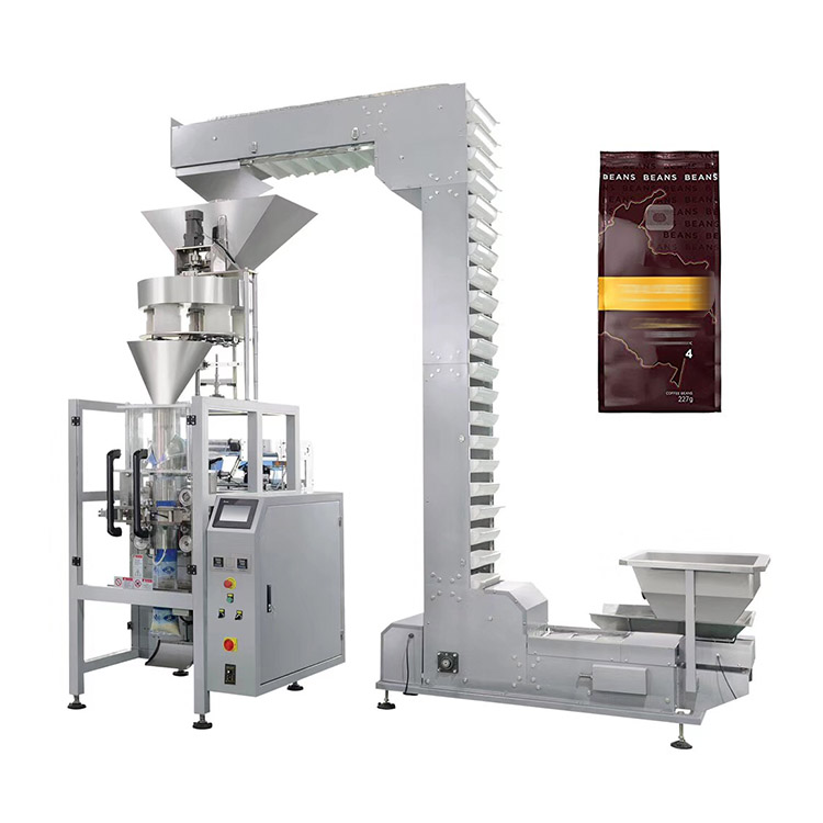 Touch screen automatic coffee beans filling and sealing packing machine