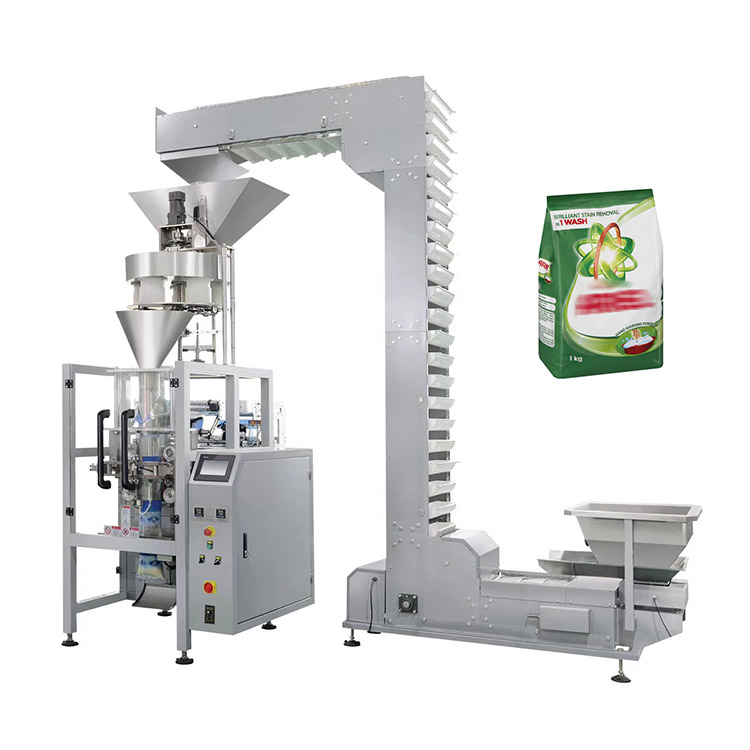 Automatic vertical back sides sealing washing powder detergent packaging machine