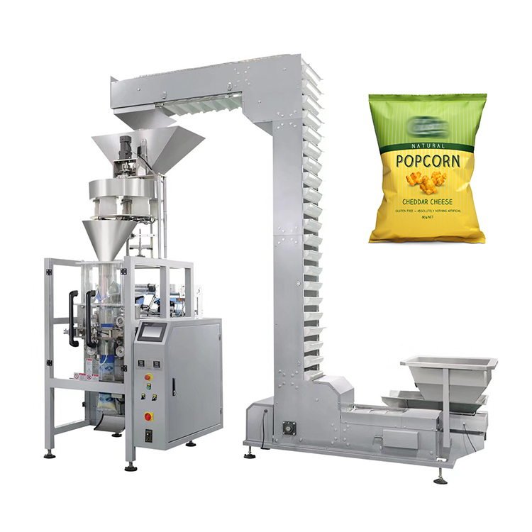 Automatic pillow bag or gusset bag microwave popcorn packing machine nitrogen filling