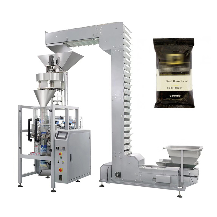 Vertical fully automatic roasted coffee beans packing machine with measuring cups