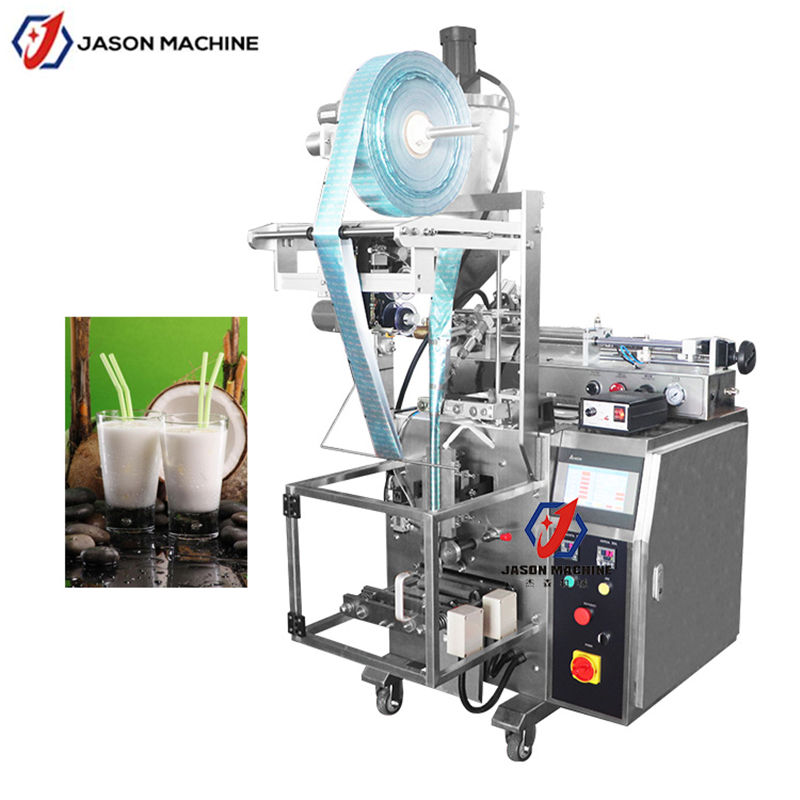 4 sides seal packet coconut oil filling and sealing machine