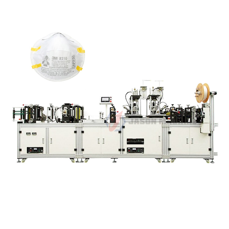 Automatic surgical n95 respirator mask production line machine