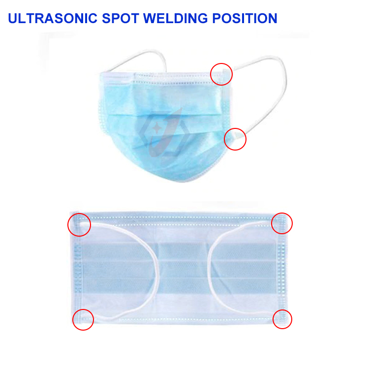 3ply ear loop face mask ultrasonic welding face mask ear loop making machine