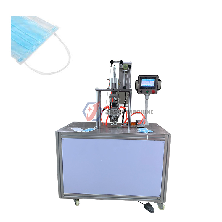 Multifunction surgical 3 ply face mask ear loop cutting welding machine