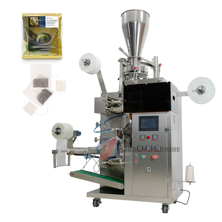 Automatic green black tea bag packing machine with inner filter paper and outer bag