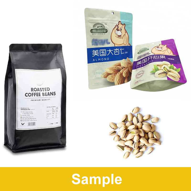 High efficiency automatic cashew nut peanut zipper premade bag packaging machine price